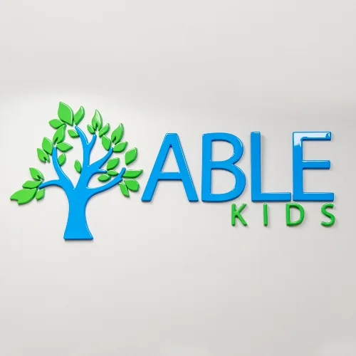 able kids signage in building